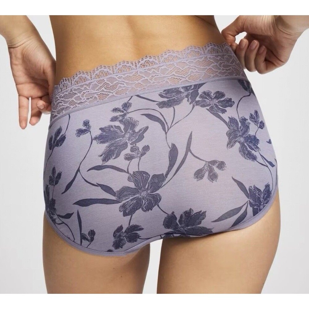 Soma Embraceable Enchanting Lace Brief Lavender Purple Floral Size XXL Panties - Picture 2 of 9